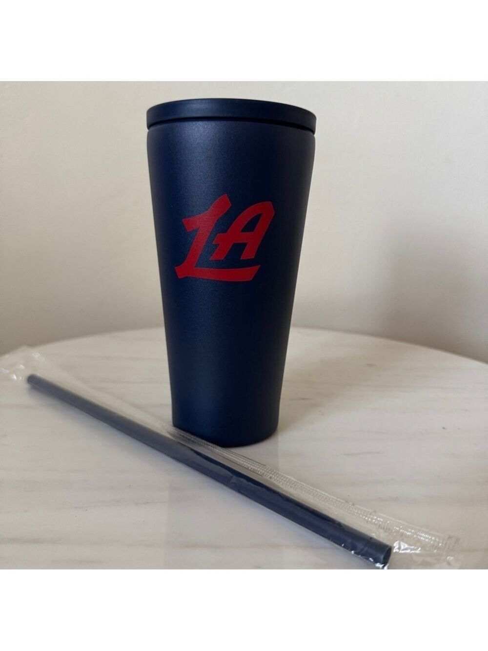 NEW Los Angeles Clippers NBA Navy Blue Travel Tumbler with Straw, 16 oz